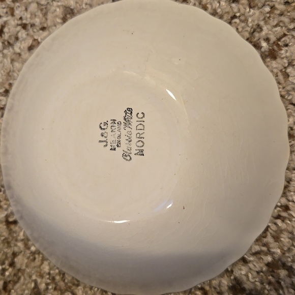 Blue Nordic 5 1/2" J & G Meakin England Classic White Nordic Small Bowl - Picture 2 of 5
